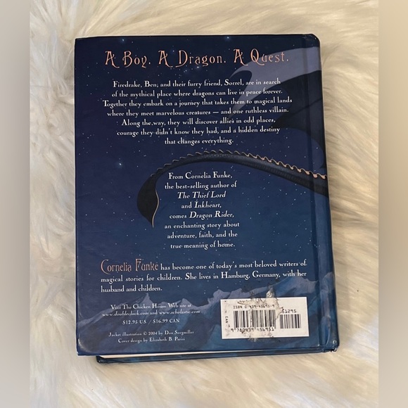 Dragon Rider 2004 Cornelia Funke Hardcover Book - Picture 2 of 3